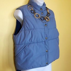 L.L. Bean Blue Puffer Vest Size M